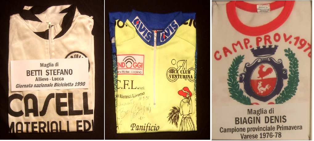 maglie donate al Santuario della Madonna del Ghisallo
